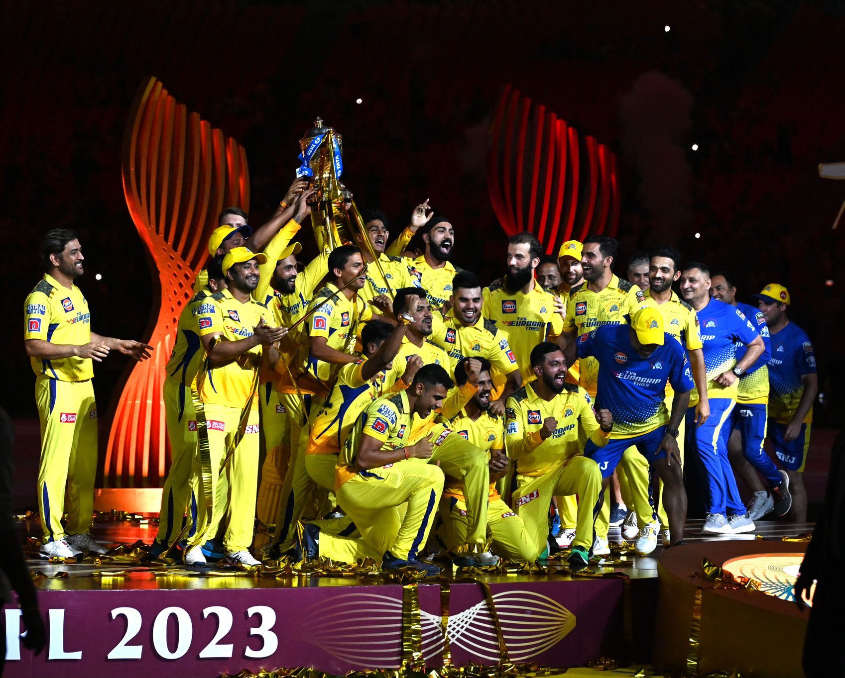 CSK Win IPL Final 2023 Celebration Photos