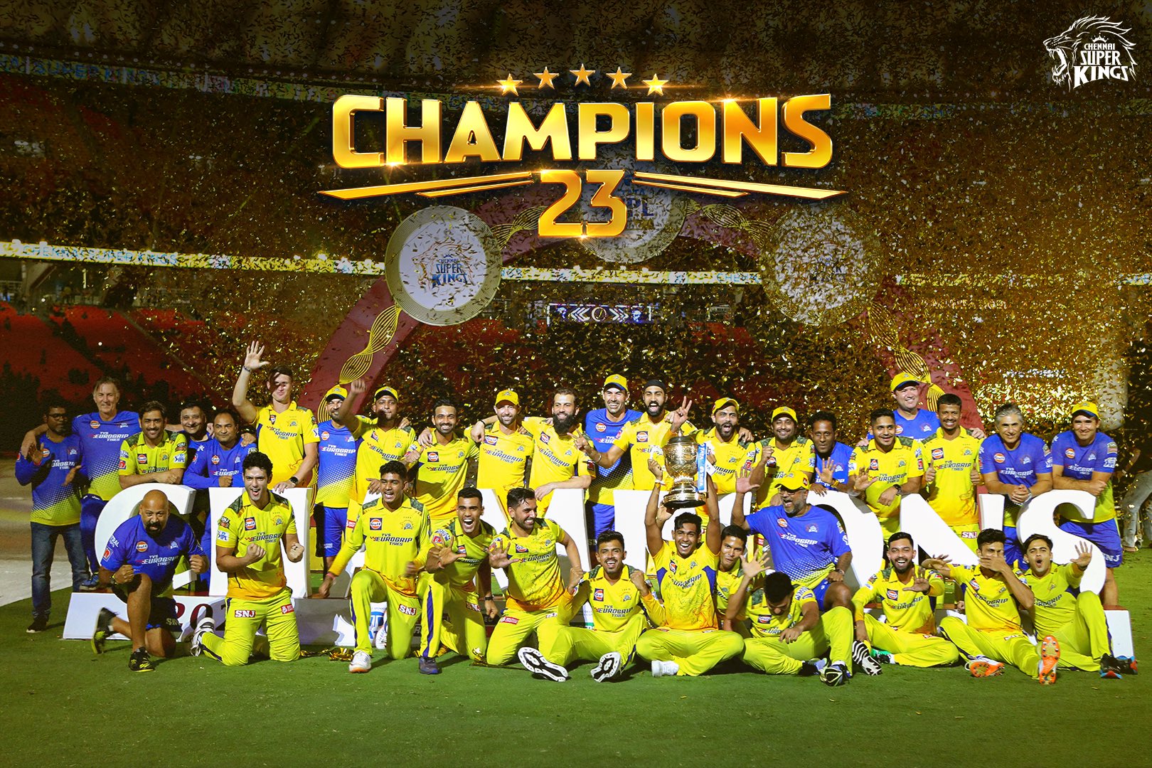 CSK Win IPL Final 2023 Celebration Photos