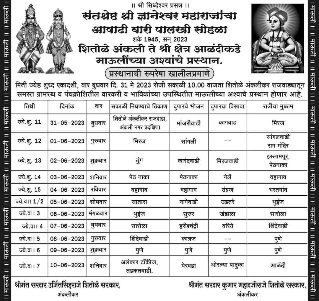 Ashadhi Ekadashi Ankali To Shri Kshetra Alandi Palkhi