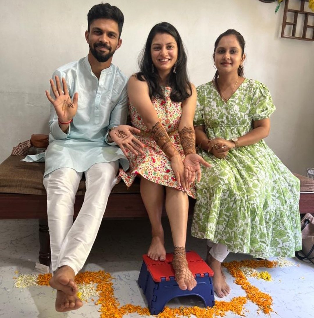 Ruturaj Gaikwad Wedding Mehendi Ceremony Photos With To Be Bride Utkarsha Pawar