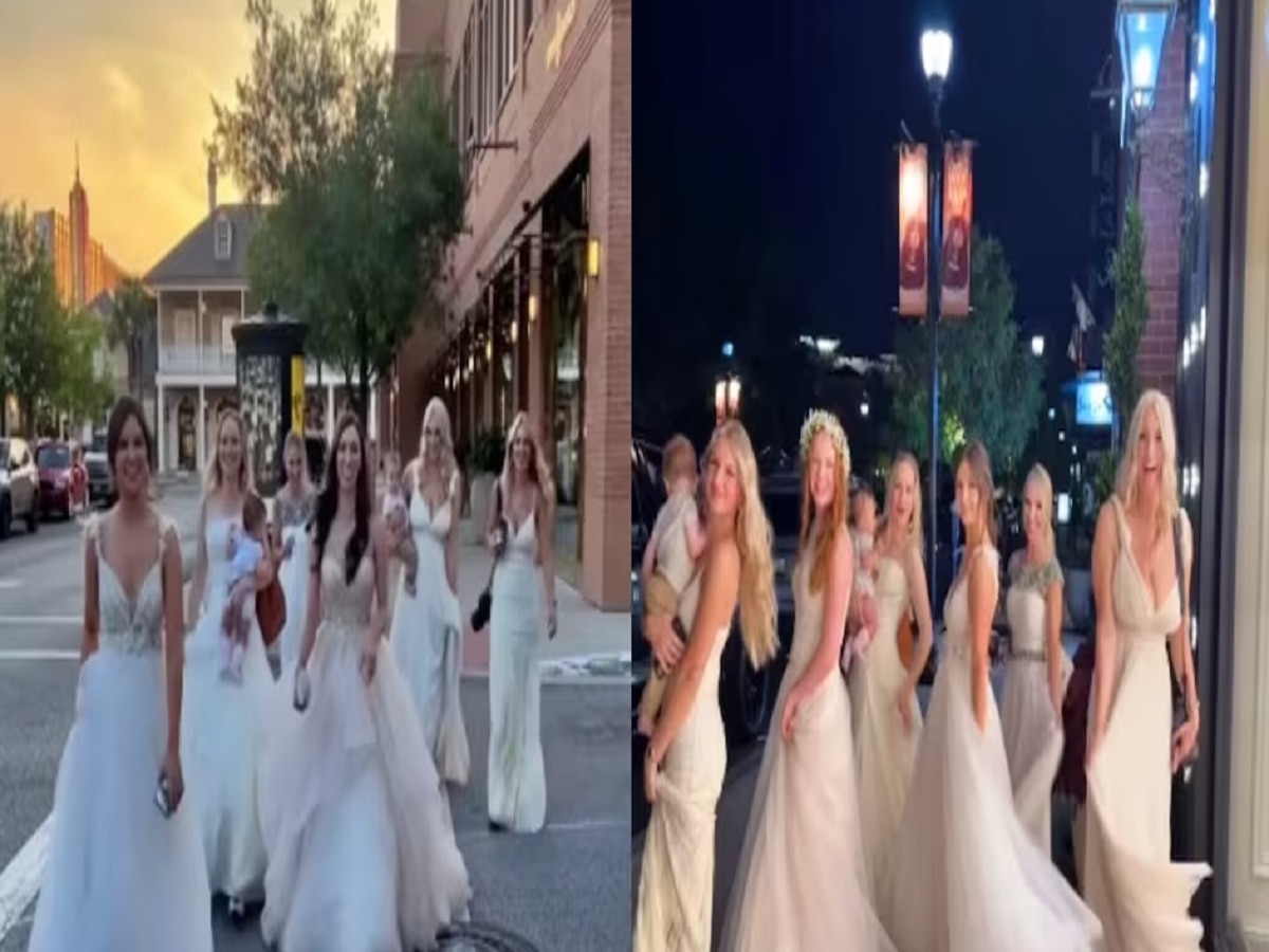 Viral Video : Wedding Gown मध्ये समोर आल्या 6 नवऱ्या; यातही आई ओळखून दाखवा तर मानली तुमची नजर