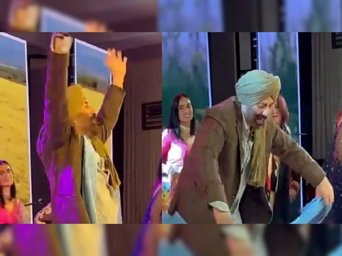  VIDEO: लेकाच्या संगीत सेरेमनीमध्ये Sunny Deol यांनी केला 'मैं निकाला गड्डी लेके' गाण्यावर डान्स title=