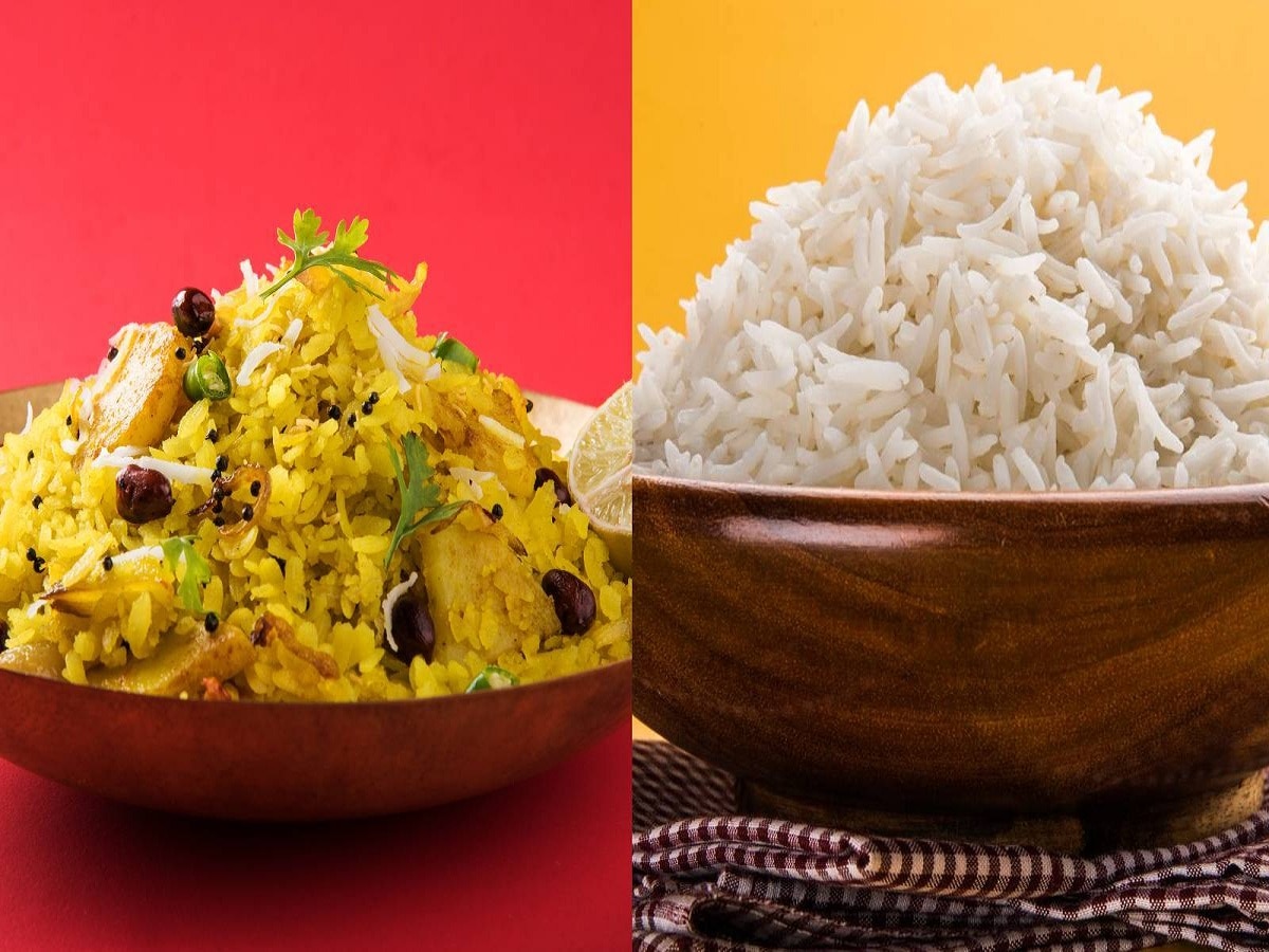 Poha VS Rice : पोहे की भात? आरोग्यासाठी काय अधिक फायदेशीर?  title=