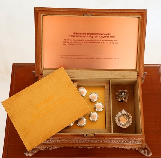 Prime Minister Narendra Modi presents a special sandalwood box to US President Joe Biden