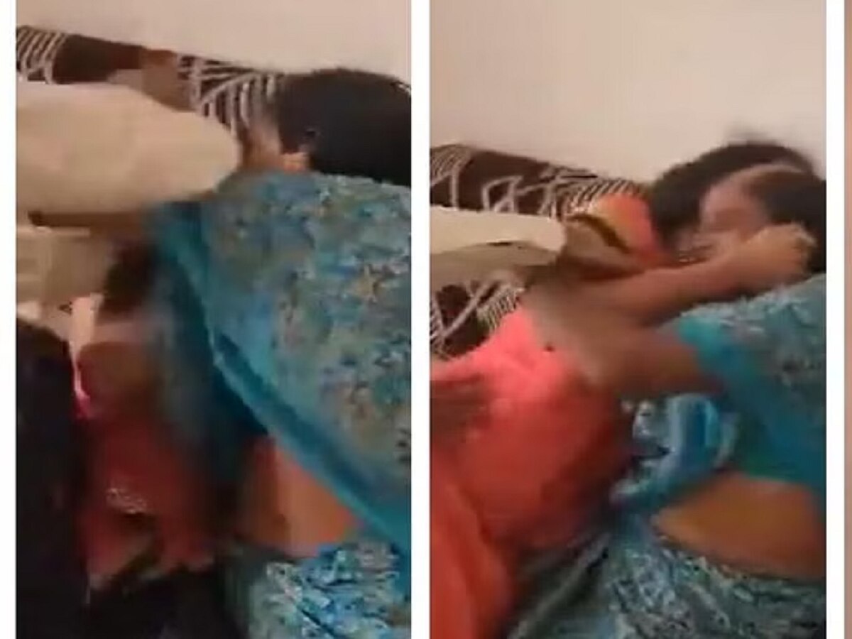 Shocking Video : संतापजनक! ...म्हणून सुनेकडून सासूला बेदम मारहाण; सासऱ्यांनाही मारली लाथ title=