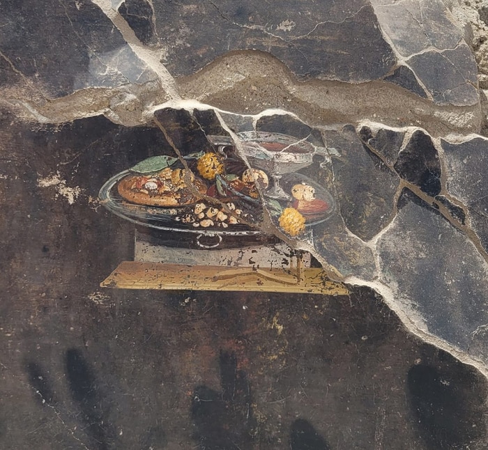 Archaeologists dicovered age old pizza painting in ancient Roman city of Pompeii 