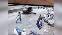 रिक्षात साडी अडकल्याने प्रवासी महिला गेली फरफटत; कोल्हापुरातील थरारक घटना