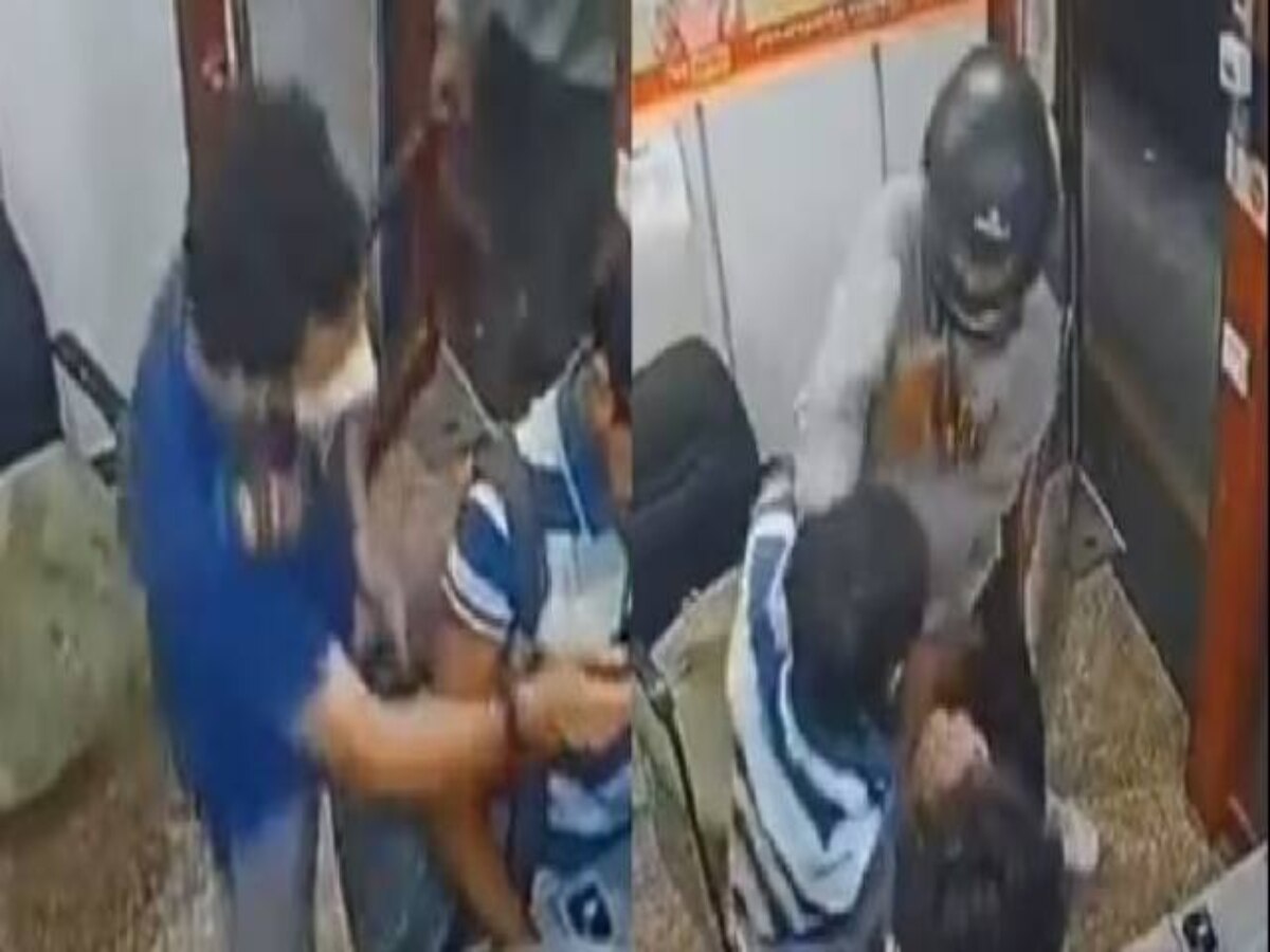 Video : पेपर स्प्रे, झटापट अन् सात लाख गायब... चोरीचा थरार CCTV मध्ये कैद title=