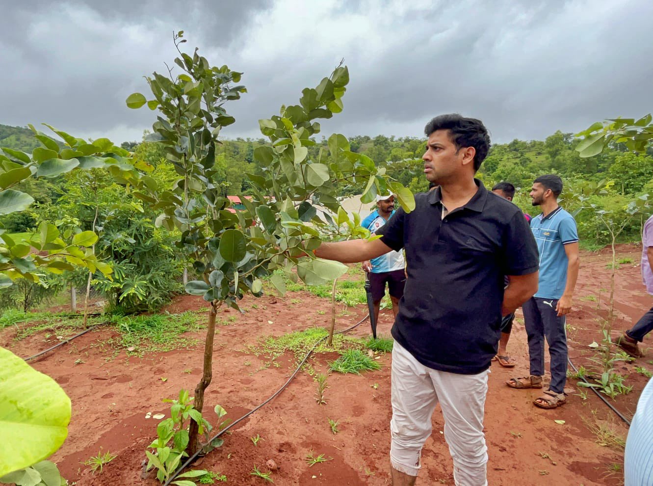 CM Eknath Shinde Son MP Dr Shrikant Shinde Worked In Farm Photos Go viral