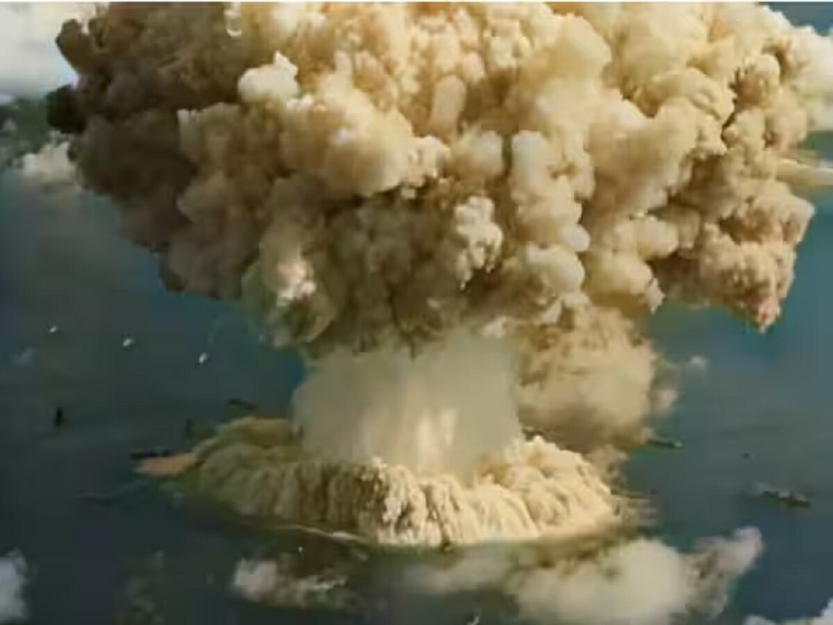VIDEO : महाविनाशकारी 'न्यूक्लियर बॉम्ब' स्फोटाचा व्हिडीओ पाहून तुम्हीही हादराल title=