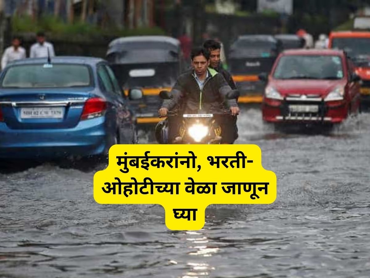 Heavy Rain: मुंबई शहर, उपनगरात जोरदार पाऊस, घरातून बाहेर पडण्यापुर्वी भरती-ओहोटीच्या वेळा जाणून घ्या  title=