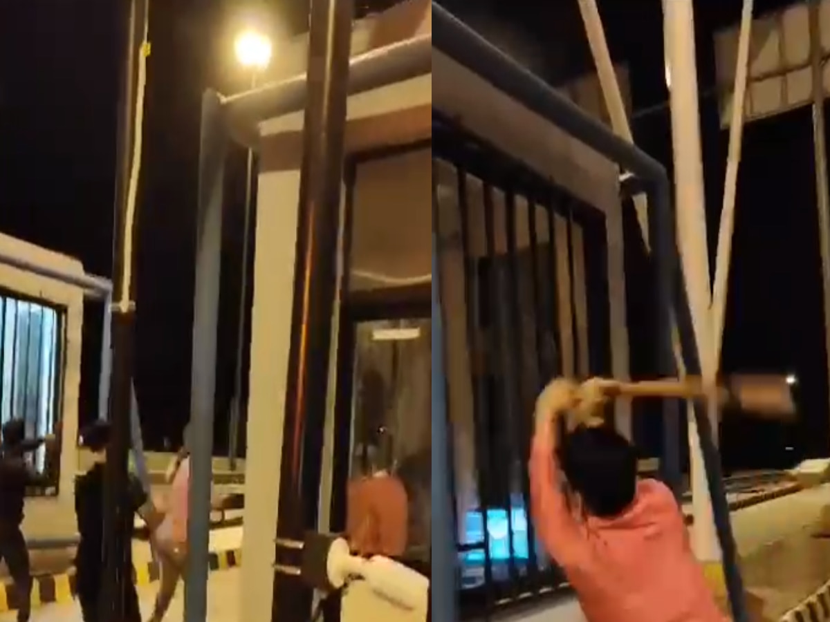 VIDEO : अमित ठाकरेंची गाडी अडवली म्हणून फोडला टोल नाका; समृद्धी महामार्गावरील प्रकार