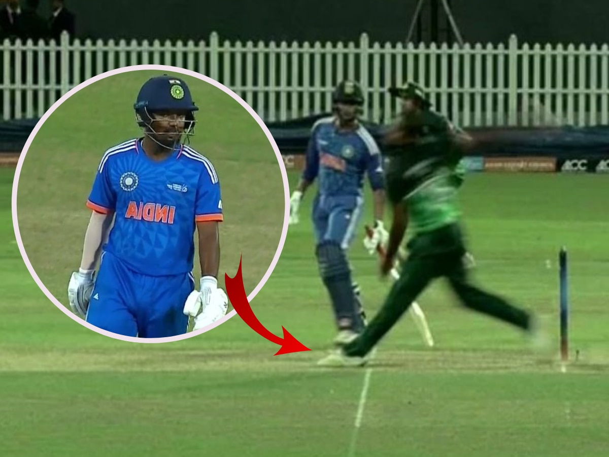 IndA vs PakA: फायनलमध्ये पाकिस्तानकडून रडीचा डाव, क्लियर No Ball असताना दिलं आऊट; पाहा Video title=