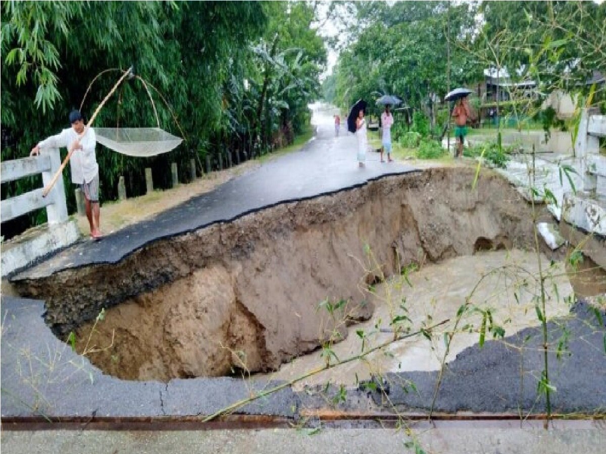 Roads across the country were washed away