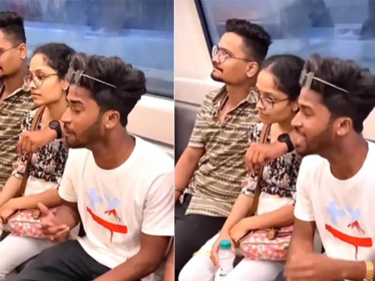 Delhi Metro मध्ये सुमधूर आवाजात तरुणाने गायलं नुसरत फतेह अली खान यांचं गाणं; Video पाहून तुम्हीही मंत्रमुग्ध व्हाल!  title=