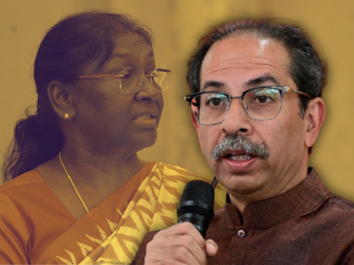 Uddhav Thackeray: 'राष्ट्रपतींना संवेदना आहेत का? महिलांची अब्रू लुटली तरी..'; शिंदेंच्या बालेकिल्ल्यात ठाकरी तोफ कडाडली! title=