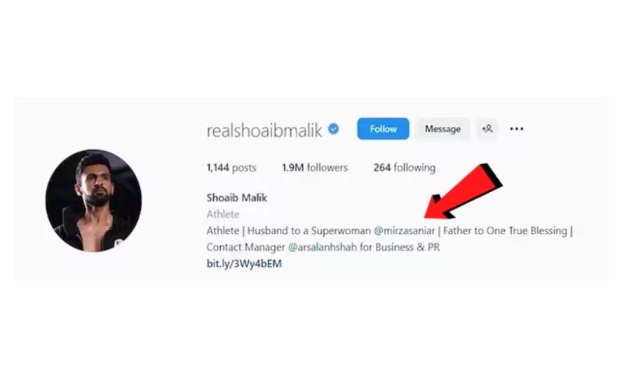 Shoaib Malik Change Instagram Bio Divorce With Sania Mirza