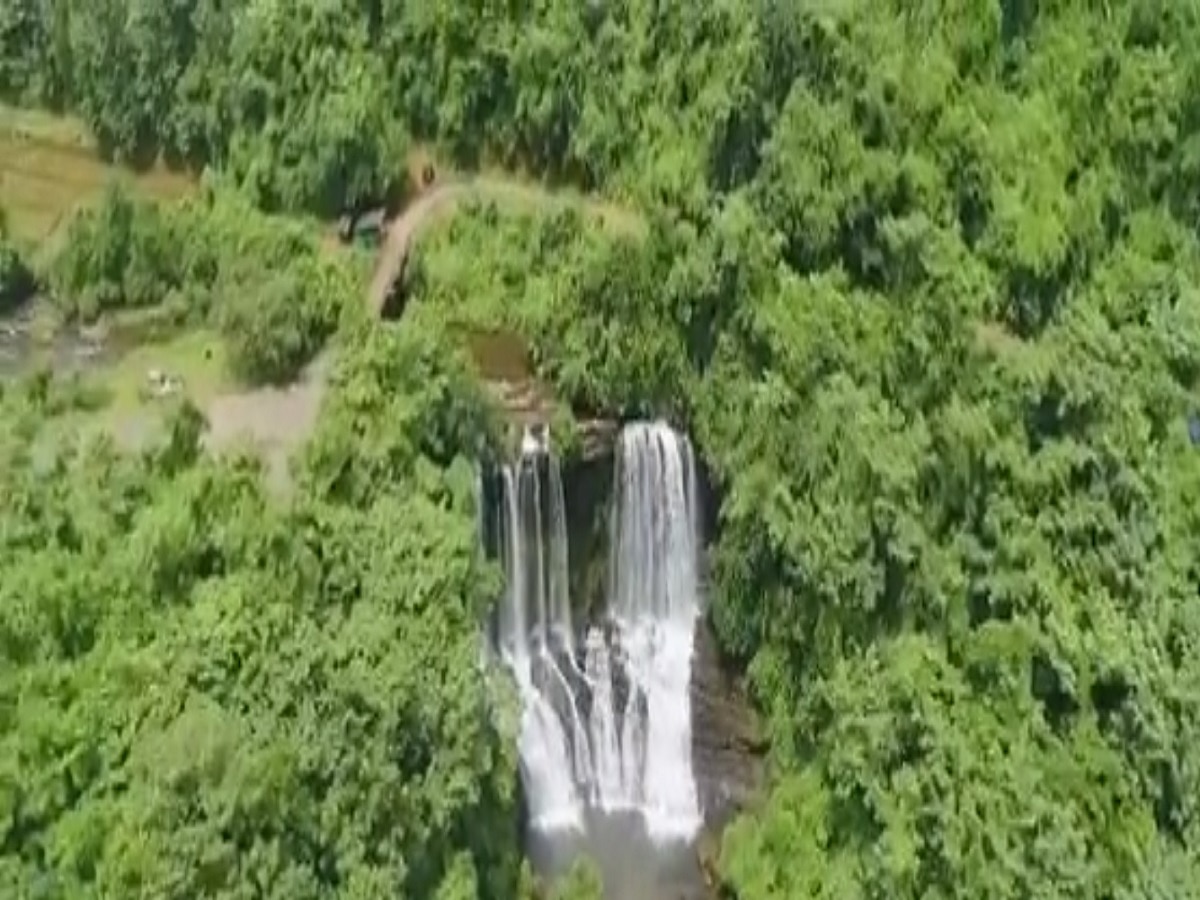 famous Savatkada waterfall in Konkan is a must see during monsoons Just 5 km from Mumbai Goa Highway