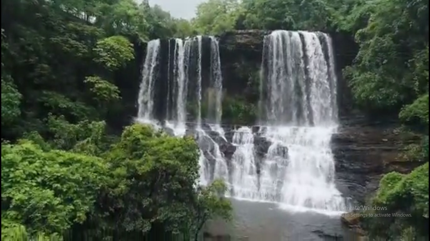 Rajapurs Savatkada Falls Drone photo Beautiful place in Konkan to visit during monsoons