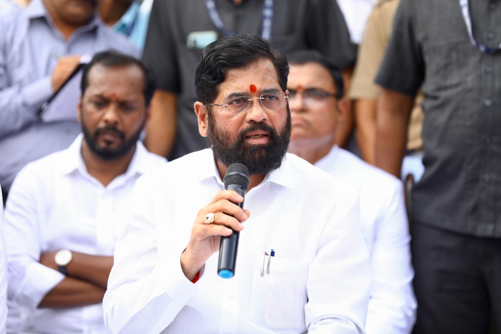 CM Eknath Shinde Irshalwadi Landslide Shelter Camp Visit