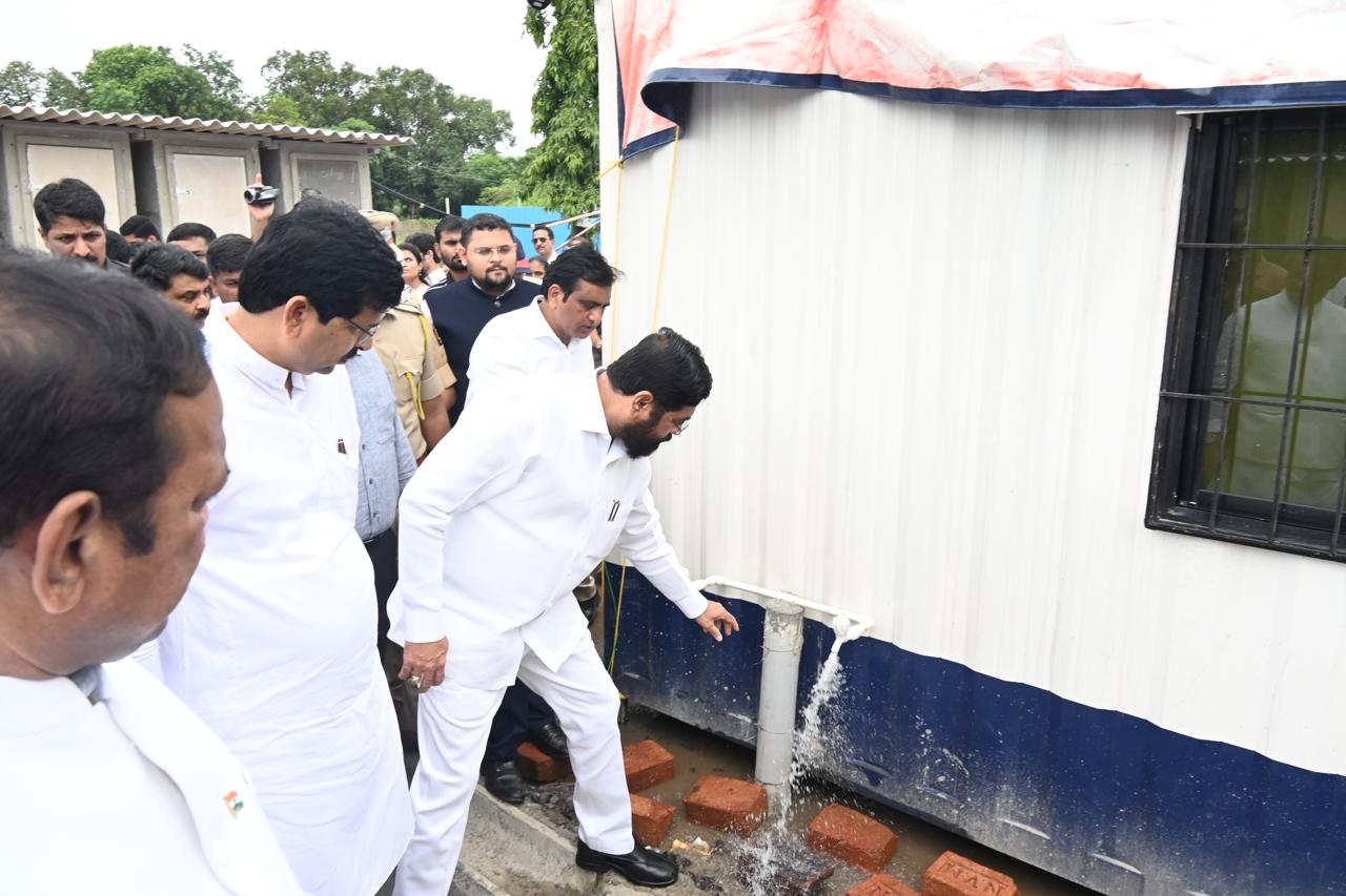 CM Eknath Shinde Irshalwadi Landslide Shelter Camp Visit