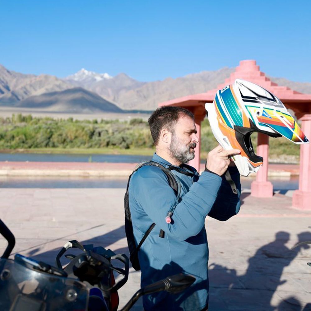 Rahul Gandhi Bike Ride To Ladakh