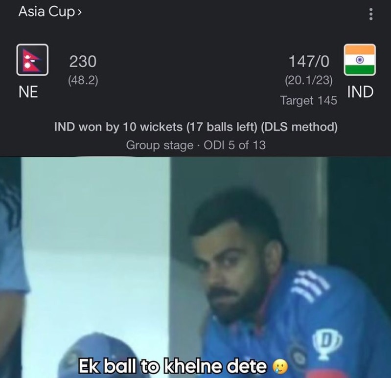 Top 10 Memes from IND vs NEP Match 5