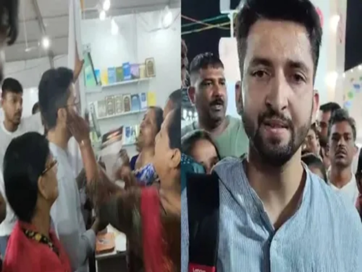 Video : पुस्तक विक्रेत्याला महिलांकडून मारहाण; फोन क्रमांक मागितल्याचा केला आरोप title=