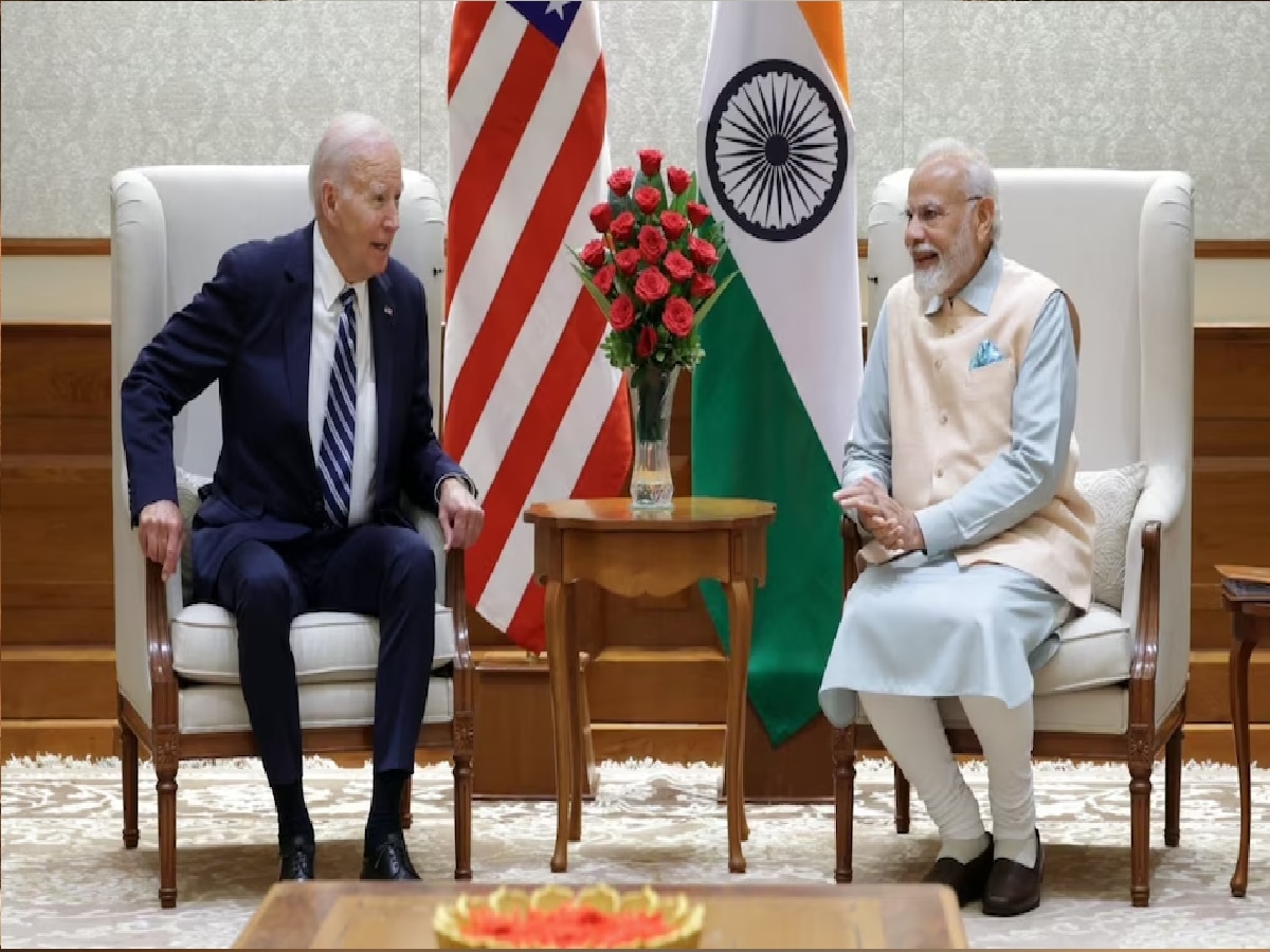 पंतप्रधान निवासस्थानी मोदी-बायडेन भेट, पहिल्यांदा भारतात आलेल्या अमेरिकेच्या राष्ट्राध्यक्षांचं जोरदार स्वागत title=