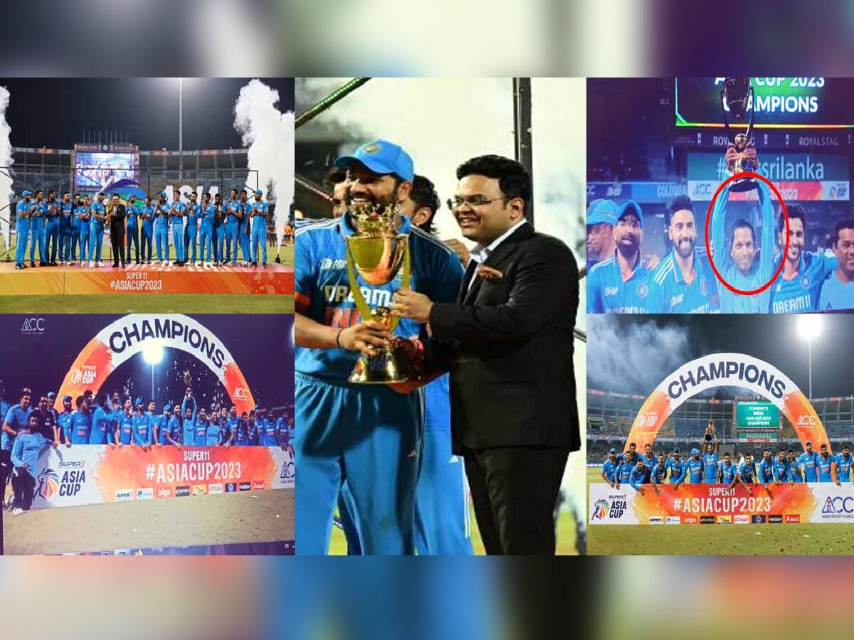 Rohit Sharma did a strange thing handed the trophy to an unknown person and not the match winner