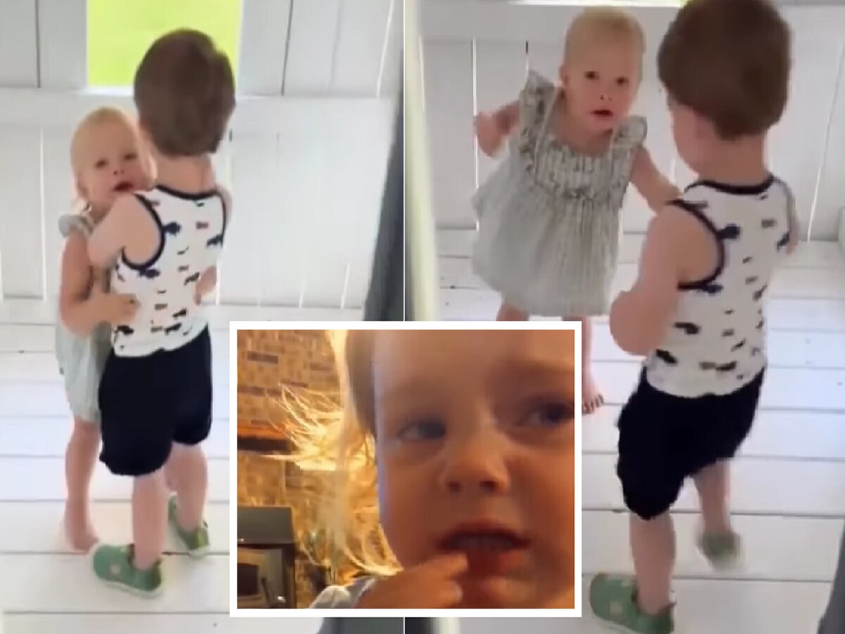 Viral Video : बॉयफ्रेंडसोबत रंगेहाथ पकडताच चिमुकलीची गयावया; तिची बालिश