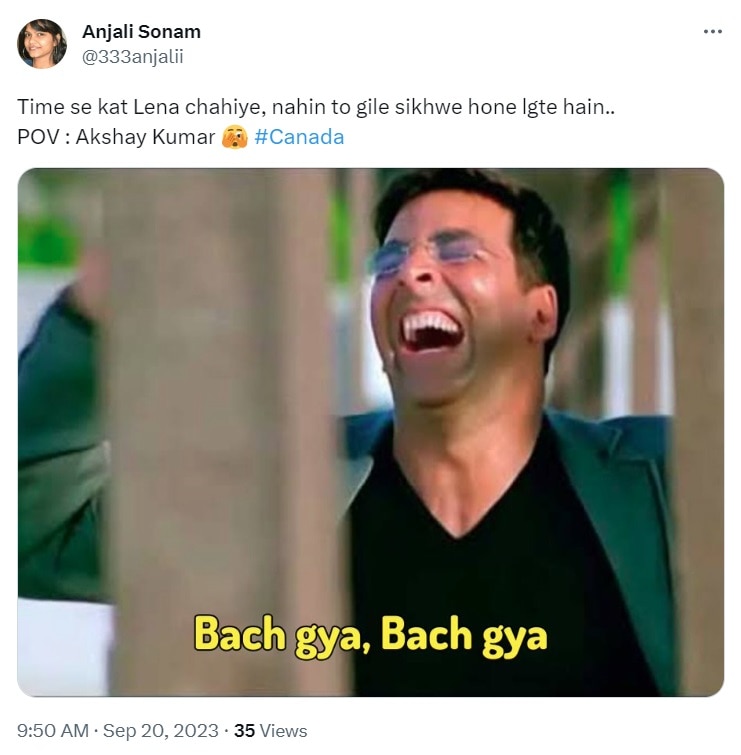 India vs Canada Issue Akshay Kumar viral Memes