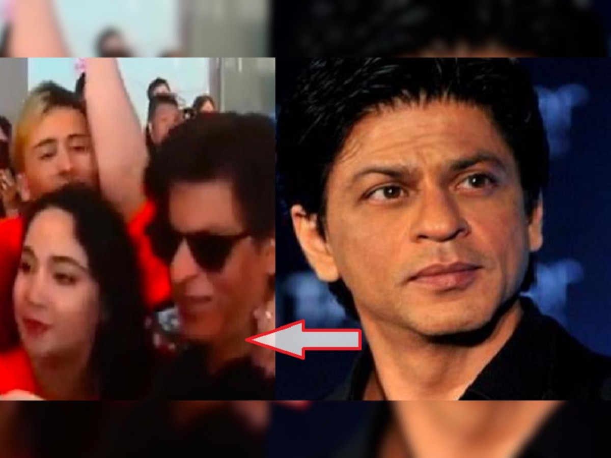 VIDEO: जबरदस्ती किस! शाहरूख खान अडकला महिलांच्या घोळक्यात...  title=