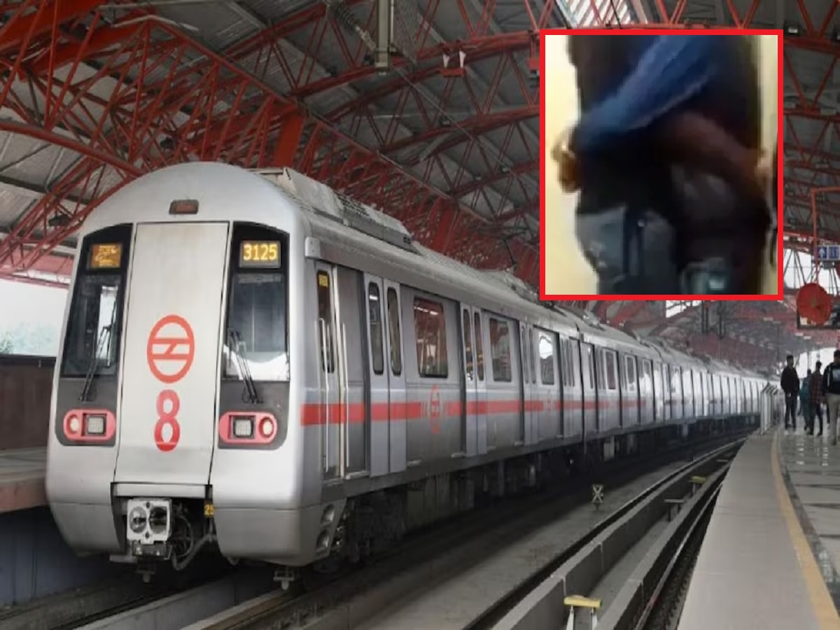 दिल्ली मेट्रोमध्ये अश्लीलतेचा कळस; कपलचा Kiss करताना नवीन Video Viral title=