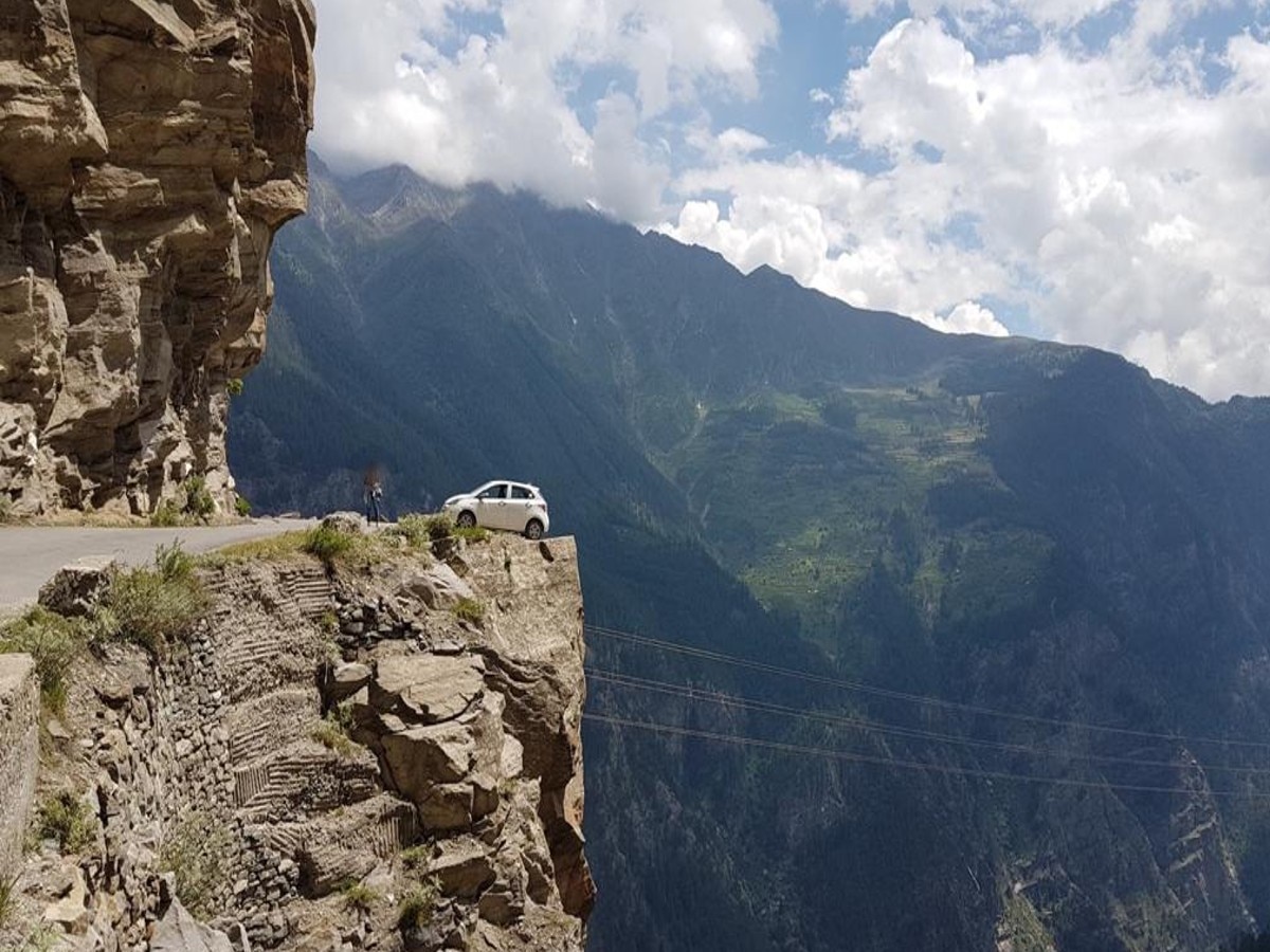 Himachal Pradesh kalpa suicide point travel tourist attraction 