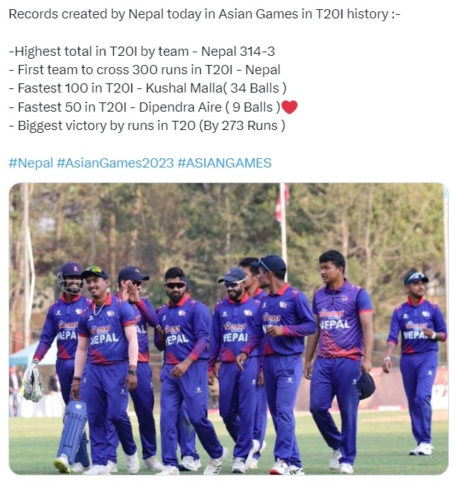 Nepal vs Mongolia List Of Records Broken By Nepal Team