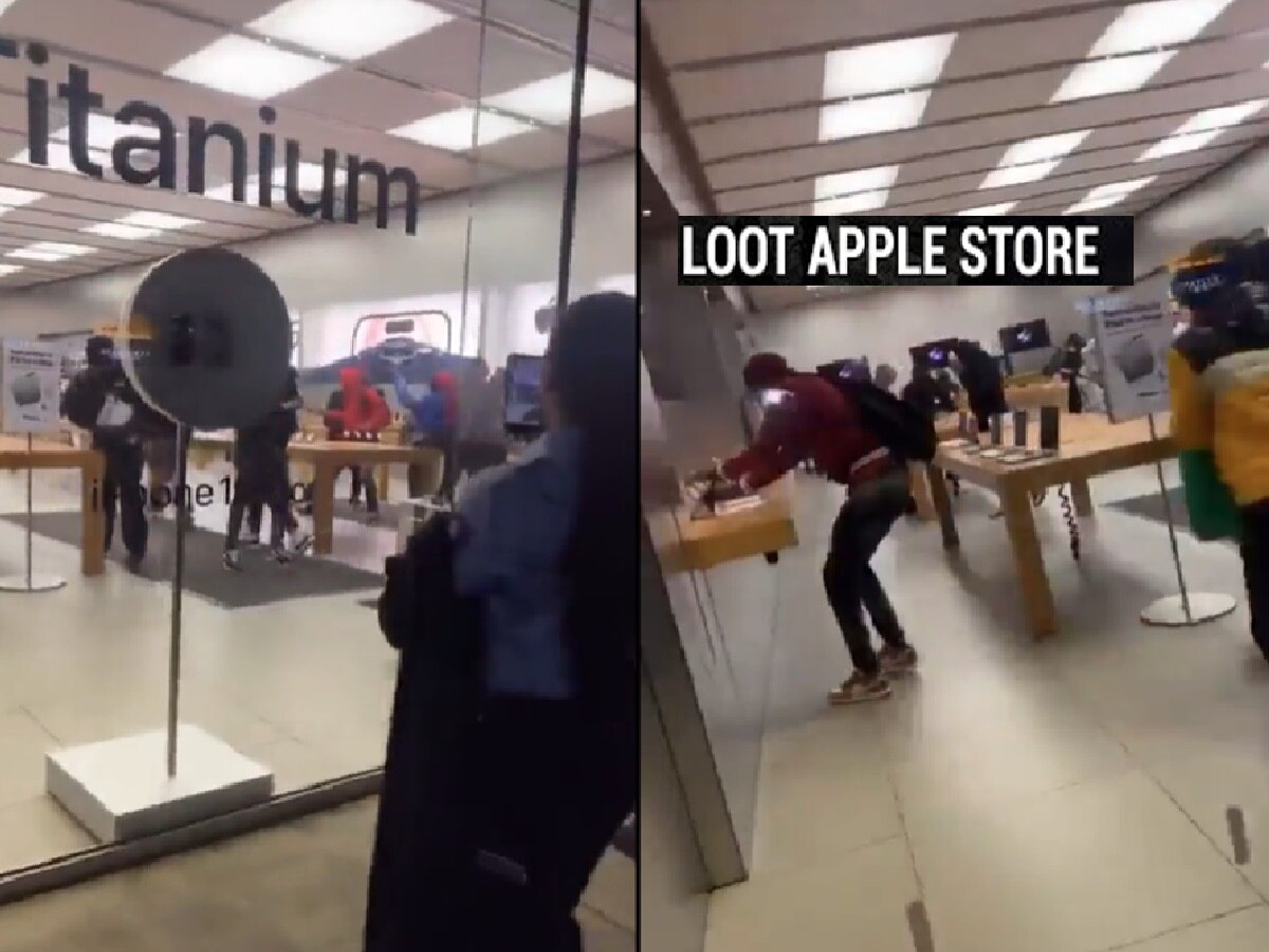 iPhone साठी Apple Store वर शेकडो तरुणांचा हल्ला! iPhone लूटमारीचे Videos पाहाच title=