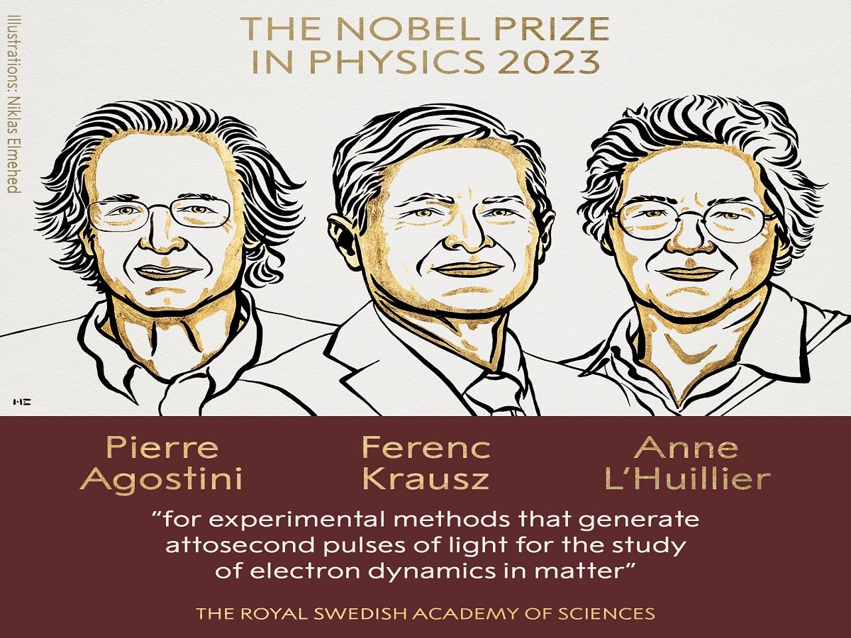 Nobel Prize 2023: कुणीच केला नाही असा प्रयोग करणाऱ्या ऑगस्टीनी, क्राऊसज आणि हुलियर यांना भौतिकशास्त्रातील नोबेल title=