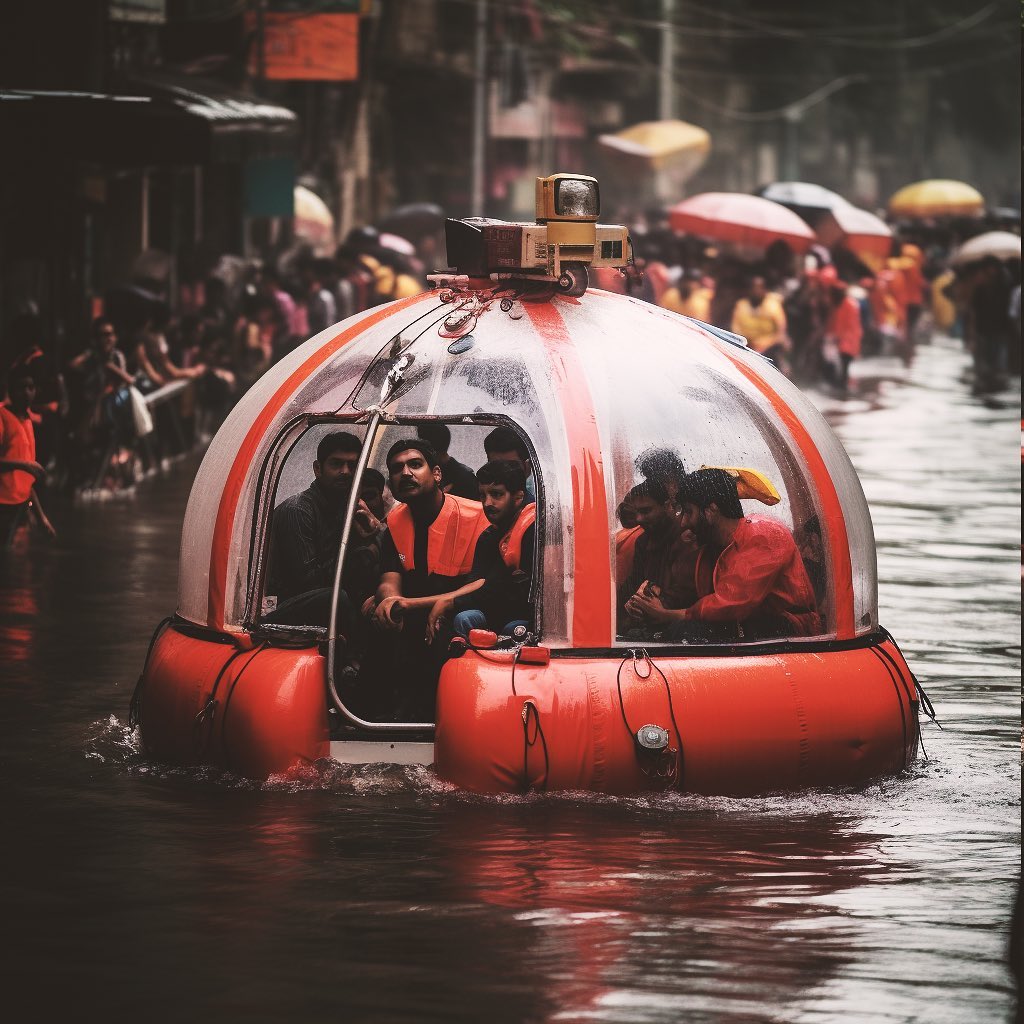 Mumbai Rains Vehicles That Should Have Been Built For City By Now AI Art By Mumbaikar