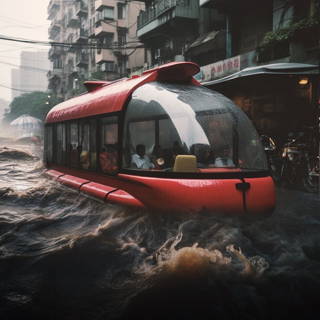 Mumbai Rains Vehicles That Should Have Been Built For City By Now AI Art By Mumbaikar