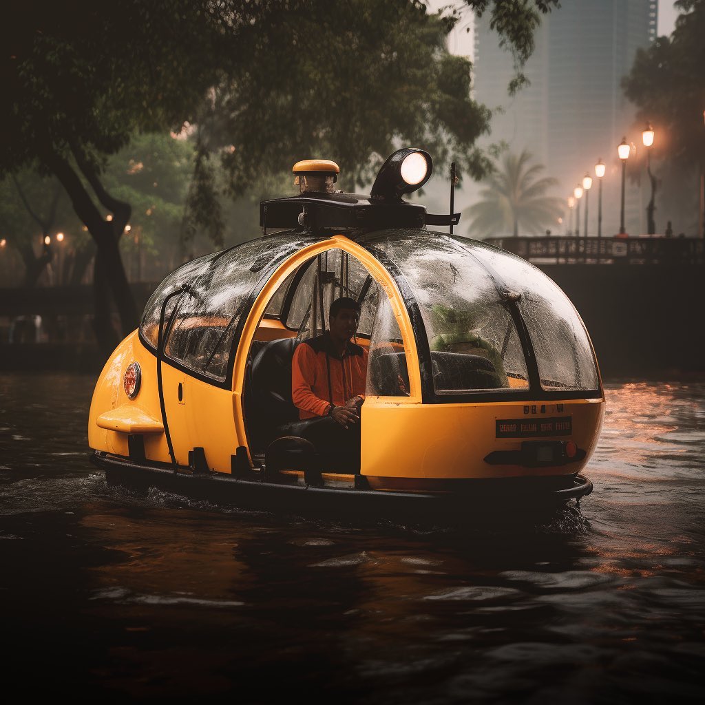 Mumbai Rains Vehicles That Should Have Been Built For City By Now AI Art By Mumbaikar