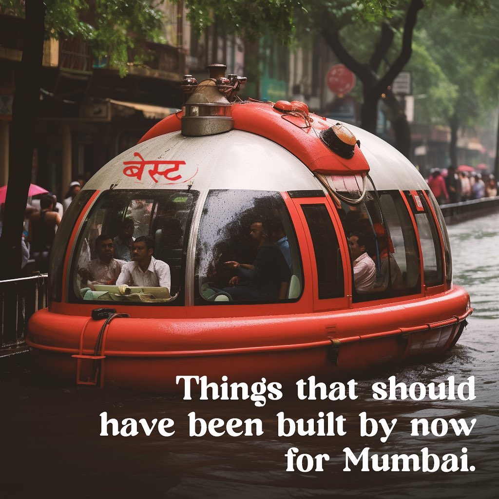 Mumbai Rains Vehicles That Should Have Been Built For City By Now AI Art By Mumbaikar