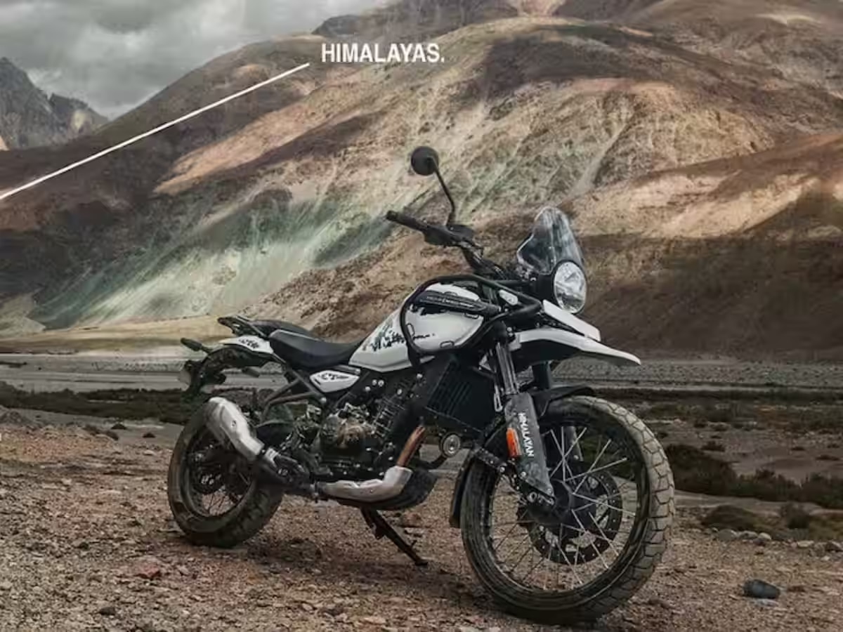 ओ हो हो...Royal Enfield च्या बहुप्रतिक्षित Himalayan 452 ची पहिली झलक पाहिली?  title=