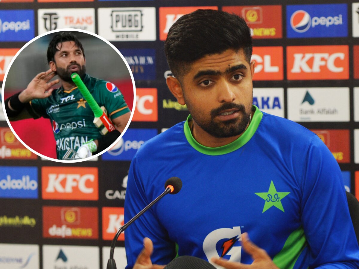 IND vs PAK : पाकिस्तान क्रिकेटचा हमासला सपोर्ट? भर पत्रकार परिषदेत Babar Azam भडकला, म्हणतो... title=