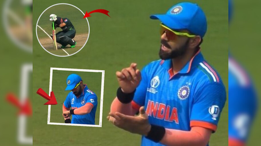 IND vs PAK : दीड लाख प्रेक्षकांसमोर Virat Kohli ने घेतली टाईमपास करणाऱ्या रिझवानची शाळा; पाहा Video
