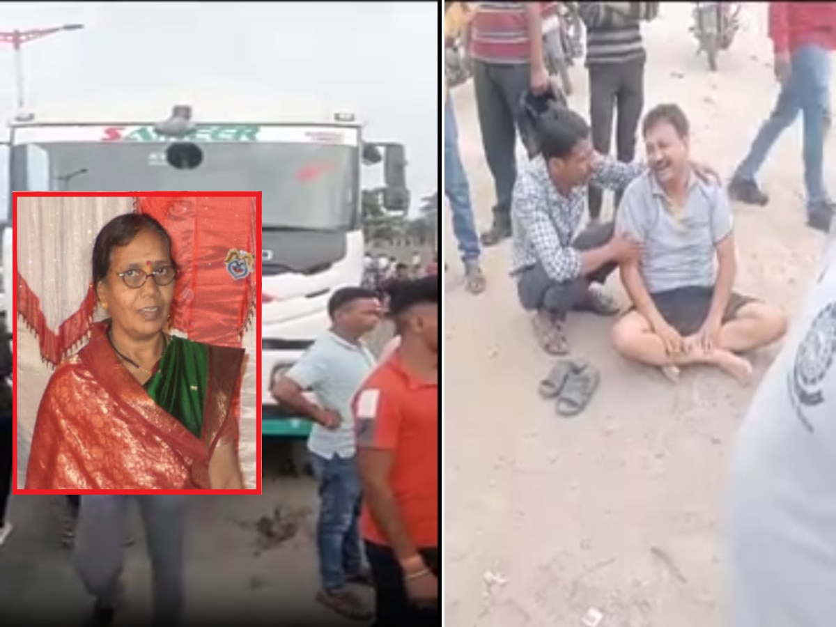 मुलाची वाट पाहत उभ्या असलेल्या आईला ट्रकने चिरडलं; मृतदेहाची अवस्था पाहून मुलाने फोडला टाहो title=