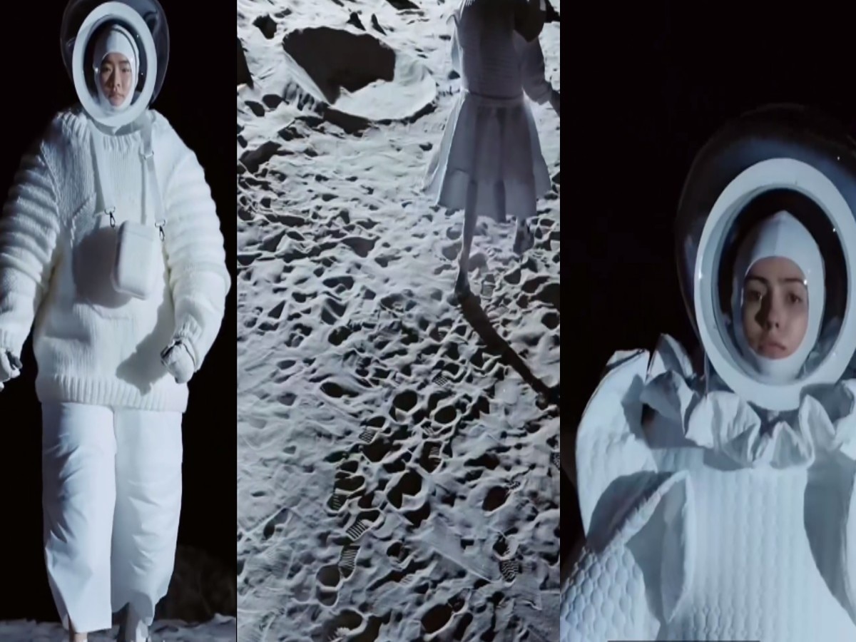 Moon Walk: चंद्रावर असा दिसतो फॅशन शो, Video पाहून म्हणाल कसलं भारीये हे! title=