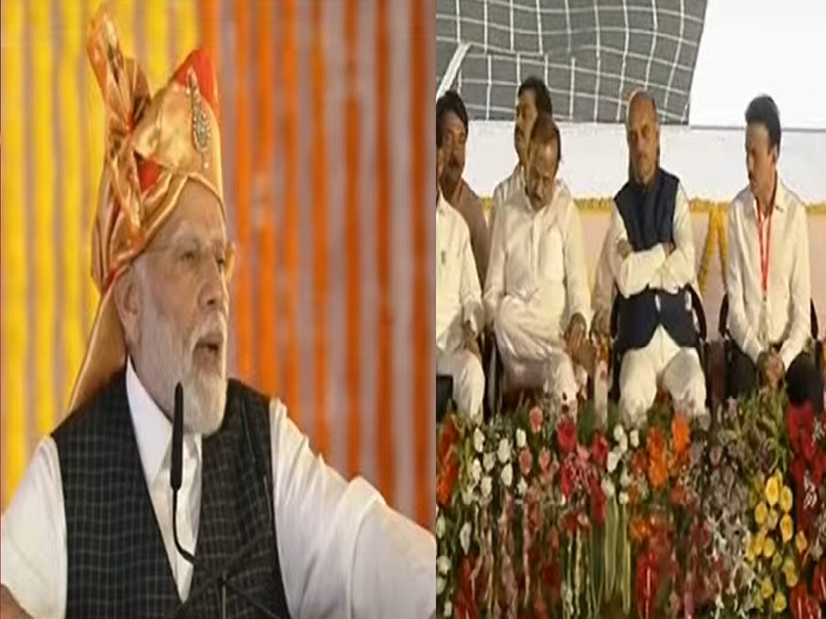 शरद पवारांनी शेतकऱ्यांसाठी काय केलं? अजित पवारांसमोरच पीएम मोदी यांचं टीकास्त्र