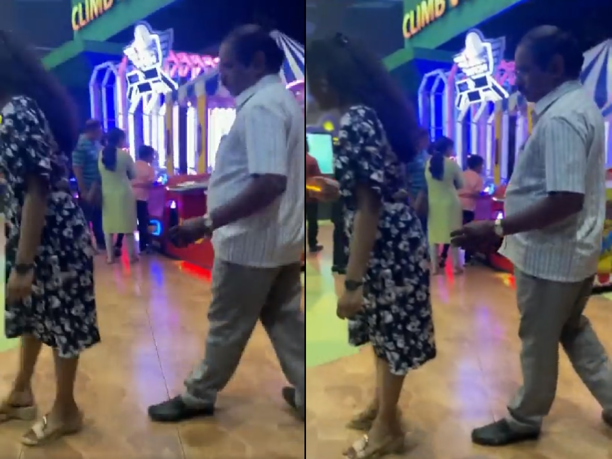 VIDEO: संतापजनक! मॉलमध्ये वृद्ध व्यक्तीचा तरुणीला चुकीच्या पद्धतीने स्पर्श title=
