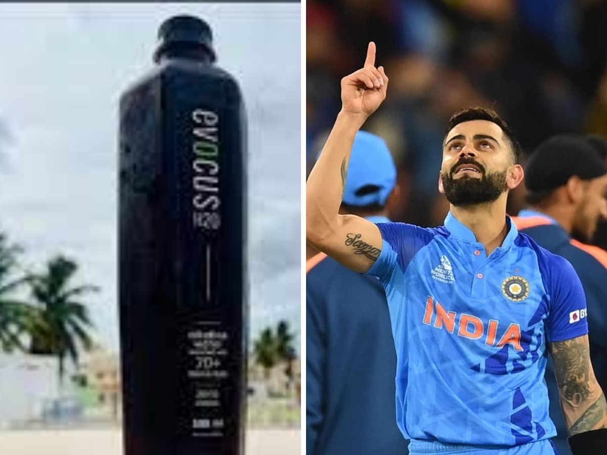 फिटनेस फ्रिक विराट कोहली पितो 4 हजार रुपयांच Black Water; काय आहे यामध्ये असं खास?  title=